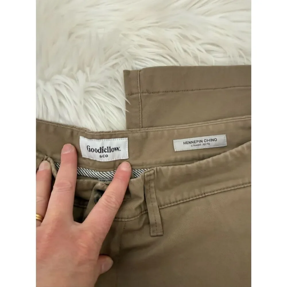 all in motion Black Pants and Tan Slim Chino Pants Duo - Size 30x32